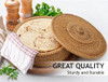 Tortillada - Tortilla Warmer 10 inch Rattan  Handmade Bread Basket for Tortillas, Wraps and Flatbread  Warming