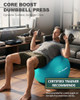 Trideer Extra Thick Yoga Ball Exercise Ball, 5 Sizes Gym Ball, Heavy Duty Ball Chair for Balance, Stability,