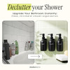 MaisoNovo Shampoo and Conditioner Dispenser|Refillable Black Set of 3