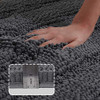 Turquoize Bathroom Runner Area Chenille Rug Oversize Non-Slip Shag Kitchen Shower Bath Mat Extra Long Grey Striped