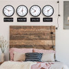 Juinte Silent Wall Clocks with Chalkboards and Marker, Battery Operated Round Multi Time Zone Clocks for Home,