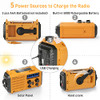 Eoxsmile Emergency Radio with NOAA Weather Alert, Solar Hand Crank Portable