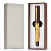 HONG DIAN N24 Fountain Pen Fine Nib, Golden Dragon Stereoscopic Carving with Red Wood Design