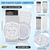 Relaxweex Aviation Pilot Tools Kit E6b Flight Computer Calculator Aviation Aluminum Kneeboard with Elastic Knee Board