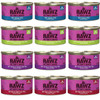 Rawz Natural Premium Pate Canned Cat Wet Food -12 Pack Cans Variety Pack -4 Flavors - (Salmon, Chicken, Turkey, Beef)