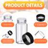 Ziliny 110 Pack 20 ml Glass Vials Clear Small Empty Glass Sample Bottles with Screw Cap Plastic Stoppers, Shims and