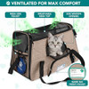 PetAmi Airline Approved Pet Carrier Cats & Small Dogs, Large Heather Taupe