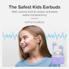 myFirst CareBuds Kids Earbuds 85dB Volume Limit Small Ear Fit