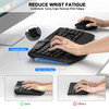 Wireless Keyboard and Mouse Combo, 2.4G Ergonomic Wave Keys(Black)