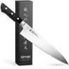 Kimura Chef Knife, [Made in Japan], 8 inch Professional Kitchen Knife, Ultra Sharp High Carbon Molybdenum Stainless