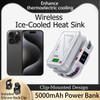 Magnetic Phone Cooler with Rechargeable Battery, LED Cooling Fan with Semiconductor Cooling,Phone Cooler with Power