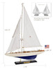 SAILINGSTORY Wooden Sailboat Decor Model Ship Enterprise