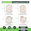 Grow Forward 16-piece Premium Wheat Straw Dinnerware Sets for 4 - Unbreakable Dishwasher & Microwave Safe Plastic