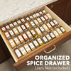 SpaceAid Bamboo Spice Drawer Organizer, (Need 3" Deep Drawer) Expandable 4 Tier Spices Rack for Cabinet, Kitchen