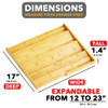 SpaceAid Bamboo Spice Drawer Organizer, (Need 3" Deep Drawer) Expandable 4 Tier Spices Rack for Cabinet, Kitchen