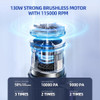 MONOZEL Car Vacuum Portable Cordless, 18000Pa 2 in 1 Vacuum Cleaner&Air Duster, 130W Brushless Motor Handheld Vacuum
