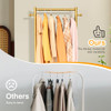 MISSLO Small Clothes Racks for Hanging Clothes Clothing Rack with Wheels 60" Garment Rack with Shelves Portable