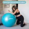BABYGO Birthing Ball - Pregnancy Yoga Labor & Exercise Ball & Book Set Trimester Targeting, Maternity Physio, Birth &