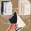 Decorative Coffee Table Books Set of 3  Neutral Home DAcor Beige Hardcovers with Removable Black & White Covers, Real