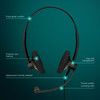 EPOS Sennheiser Consumer Audio SC 60 USB ML (504547) - Double-Sided Business Headset | For Skype for Business | with