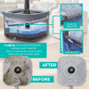 True & Tidy True Clean Spin Mop & Bucket System  Dual Compartment Design for Clean & Dirty Water, 360° Swivel Mop