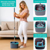 True & Tidy True Clean Spin Mop & Bucket System  Dual Compartment Design for Clean & Dirty Water, 360° Swivel Mop
