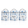 Laura Ashley China Rose Coffee Tea Sugar Container Set - Storage Canisters