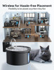 Wireless Cat Water Fountain [Water & Battery Separation] FEELNEEDY 4000mAh Battery Operated Cat Fountain, Cordless Pet