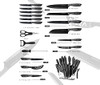 Dockorio Kitchen Knife Set 19 Piece with Block High Carbon Stainless