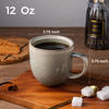 AmorArc 12oz Coffee Mugs, Ceramic Coffee Mugs set of 6 for Man, Woman, Dad, Mom, Modern Coffee Cups with handle for
