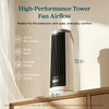 Levoit Tower Fan for Bedroom, 20dB Quiet Desk Fan, Portable Fan with 23ft/s
