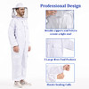 Professional Bee Suits for Men Women Sting Proof with Round Veil, Sting-Proof Full Body Protection Beekeeping Suit