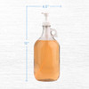 kitchentoolz Half Gallon Glass Pump Dispenser Bottle, Large Jug with Pump for Laundry Soap Dispenser, Liquid