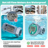 GRYVOZE 1" Fuel Flow Meter Kit, Waterproof, Male Connectors, Water & Diesel
