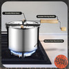 Stovetop Popcorn Maker - 6.5-Quart Stainless-Steel Popcorn Popper with a Hand Crank, Vented Lid, and Stir Paddle by