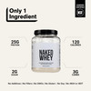 NAKED Whey 2LB 100% Grass Fed Whey Protein Powder - Only 1 Ingredient, Unflavored Whey Protein, NSF Certified,