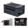 GeeekPi P33 M.2 NVME M-Key PoE+ Hat with Official Pi 5 Active Cooler and Aluminum Case for Raspberry Pi 5, Support M.2