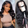 SENSAIRUITE Body Wave Lace Front Wigs Human Hair Wide Lace 180 Density Human Hair Wigs 13x4 Human Hair Lace Front Wigs