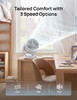DREO Fan for Bedroom, 12 Inches, 70ft Powerful Airflow, 25db Quiet Table Air Circulator Fans for Dorm Room, 120°