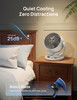 DREO Fan for Bedroom, 12 Inches, 70ft Powerful Airflow, 25db Quiet Table Air Circulator Fans for Dorm Room, 120°