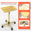 TASALON Rolling Salon Tray,Mobile Styling Station with Wheels Aluminum Rolling Tray Trolley for Salon Essentials,