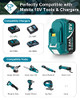 Twupixy 2Pack 18-Volt Replace for Makita 18V Battery BL1860B, Replacement Batteries Compatible with Makita BL1860
