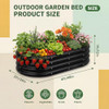 Land Guard Galvanized Raised Garden Bed Kit, Galvanized Planter Raised Garden Boxes Outdoor, Oval Large Metal Raised
