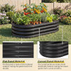 Land Guard Galvanized Raised Garden Bed Kit, Galvanized Planter Raised Garden Boxes Outdoor, Oval Large Metal Raised
