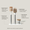 Curio Home Goods Ionic Brush Set, Silver