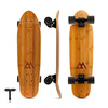Magneto Mini Cruiser Skateboard - Portable Bamboo Mini Longboard - Double-Kick Concave Carving Skateboard - 27.5 in x