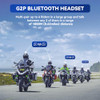 LEXIN G2P Motorcycle Helmet Bluetooth Headset, Group Intercom Communication System, FM Radio/ 6 Shells/Universal