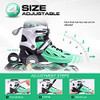 METROLLER Inline Skates for Girls and Boys, Women, Men 4 Sizes Adjustable Inline Skates with Light Up Wheels,