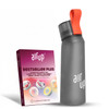 air up water bottle (22oz) for school, sports, gym | includes 5 scent pods & straw | flavored bottle in grey  also