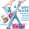 ONCE FOR ALL Upgrade Safe Mandoline Slicer Plus, Bigger Size, SkyBlue